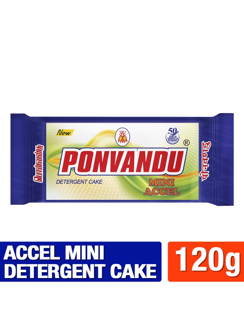 New Ponvandu Detergent Cake Mini Accel 120g