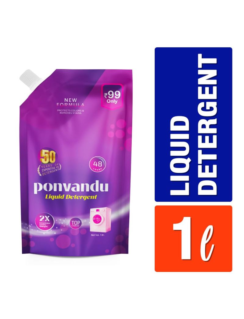 Ponvandu Detergent Liquid Value Pack New-1 L