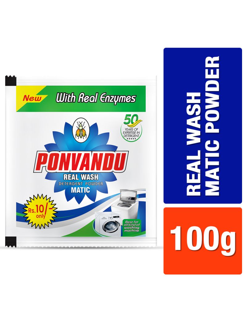 Ponvandu Real Wash Matic Detergent powder 100G