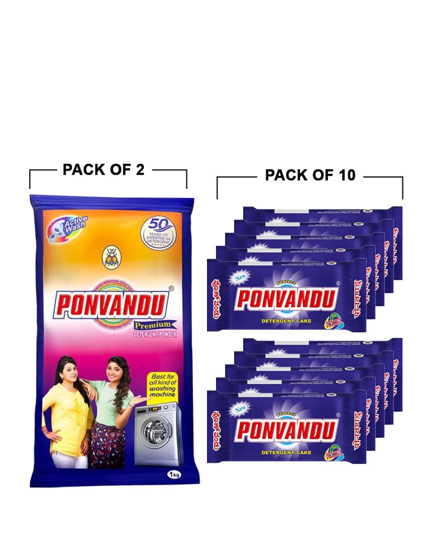 New Perfect Ponvandu Detergent Cake 140g + combo