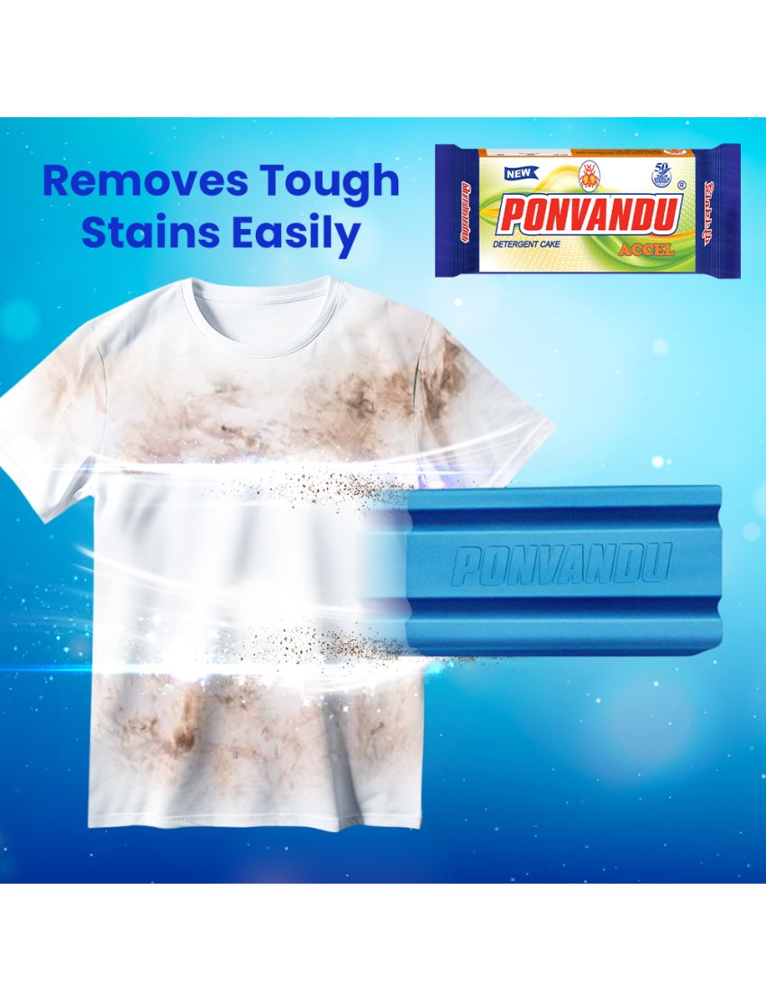 Ponvandu Superior Detergent Cake 240g -10 Nos