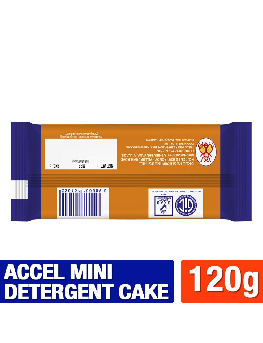 New Ponvandu Detergent Cake Mini Accel 120g