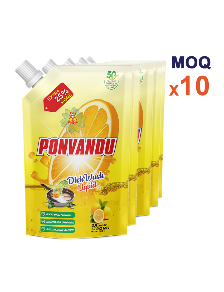 Ponvandu dishwash Liquid 175 ML -10 Nos