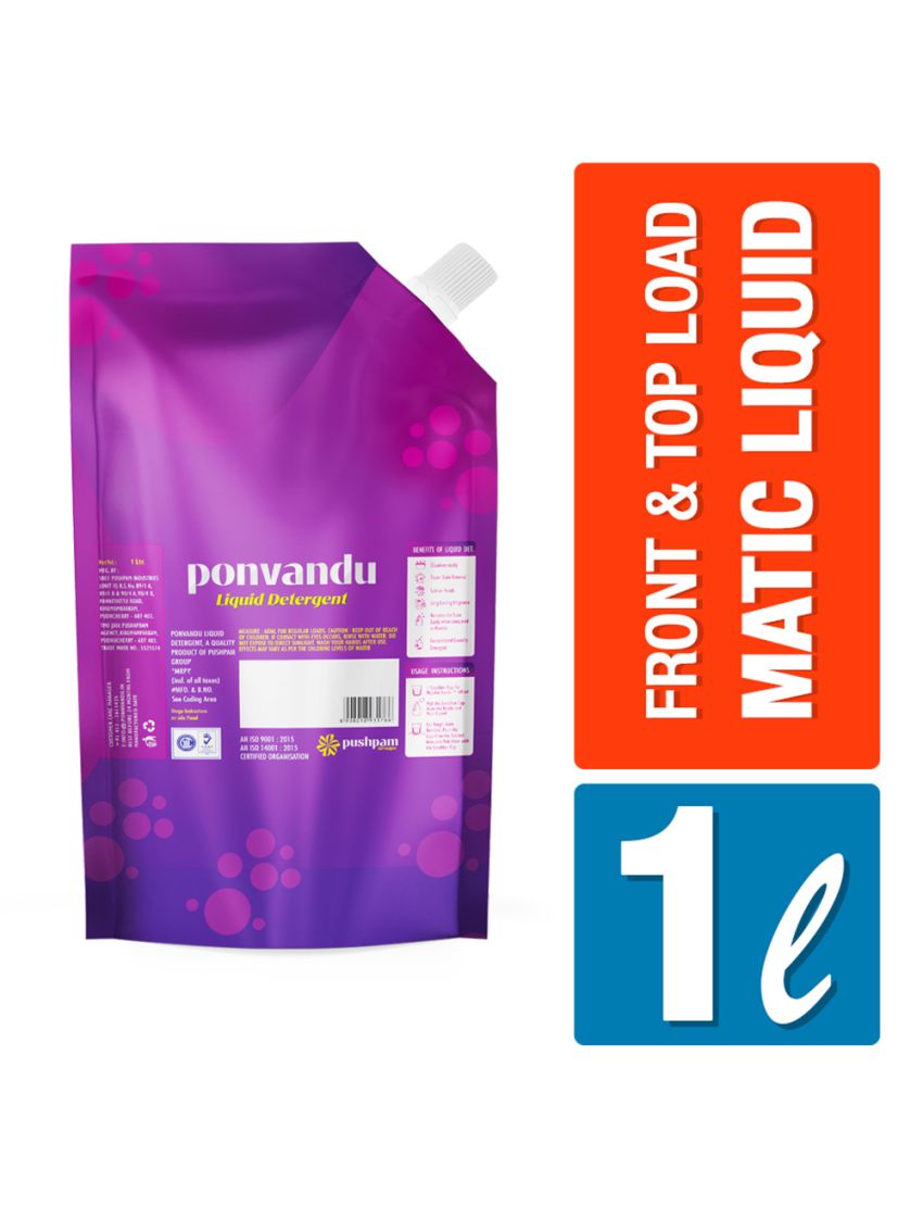 Ponvandu Detergent Liquid Value Pack New-1 L