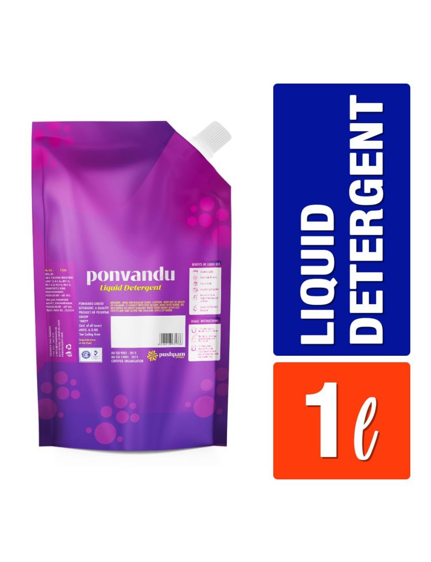 Ponvandu Detergent Liquid Value Pack New-1 L