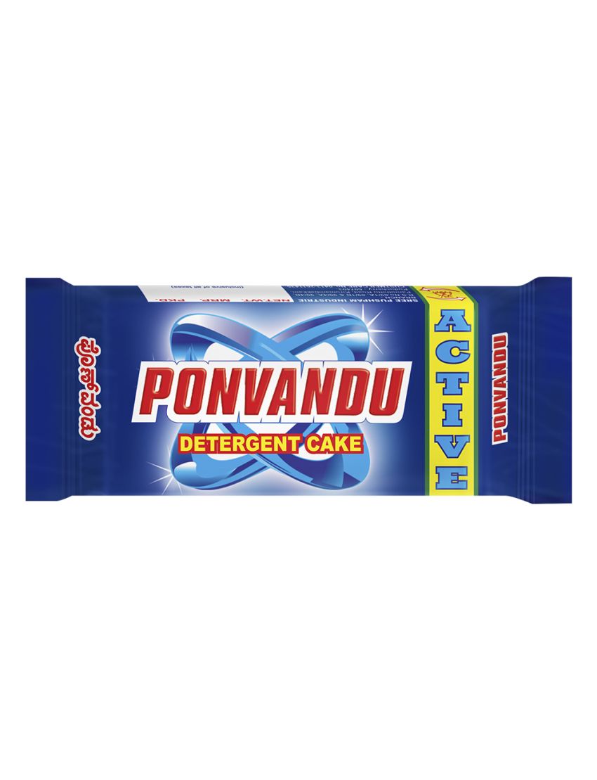 Ponvandu Active Detergent Cake Blue 150g + Premium Detergent Powder 