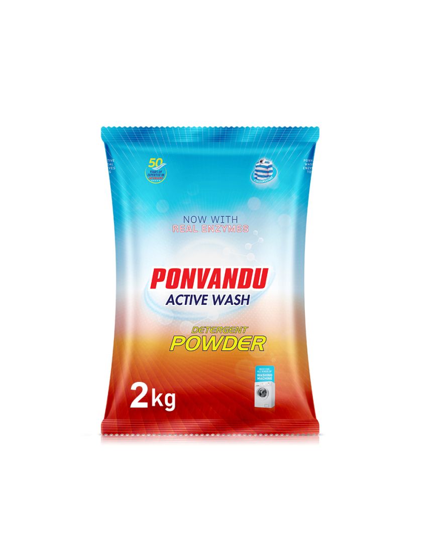 Ponvandu Premium Active Wash Detergent PowderBlue 2Kg