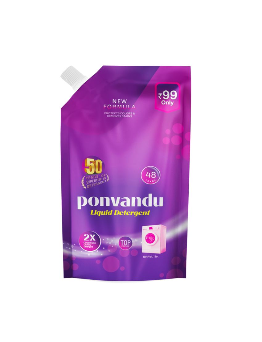 Ponvandu Detergent Liquid Value Pack New-1 L