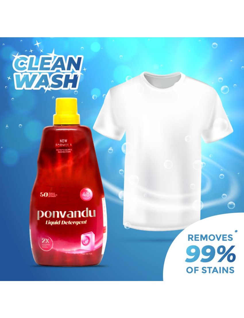 DETERGENT LIQUID 1L- RED BOTTLE