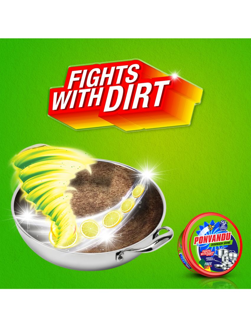 Ponvandu Dishwash Round Bar-250g