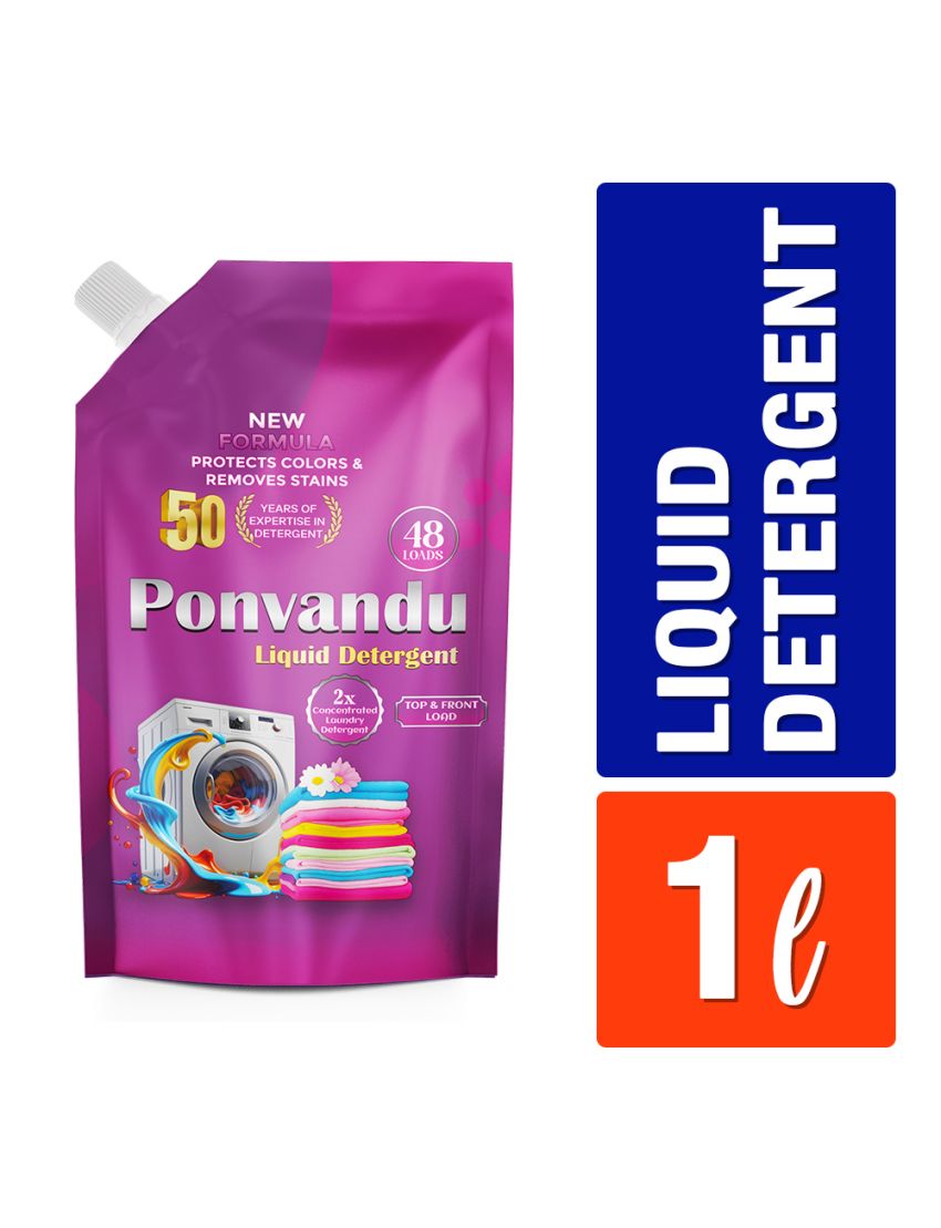Ponvandu Detergent Liquid Value Pack New-1 L