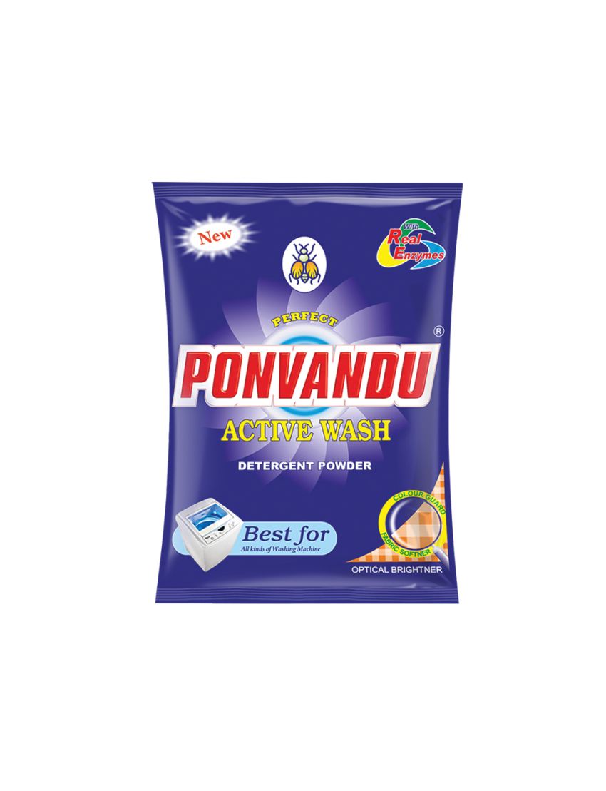 Ponvandu Prefect Active Wash Detergent Powder Blue 1Kg