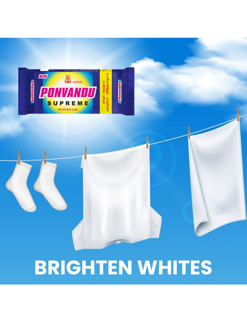 New Ponvandu Supreme Detrgent Cake-250g + Premium Detergent Powder