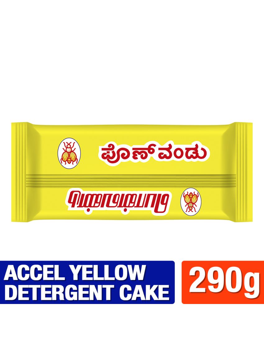 Ponvandu Yellow Accel Detergent Cake 290g