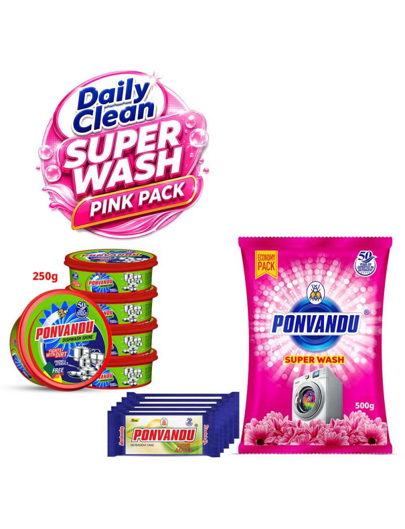 Daily Clean SUPER WASH PINK PACK