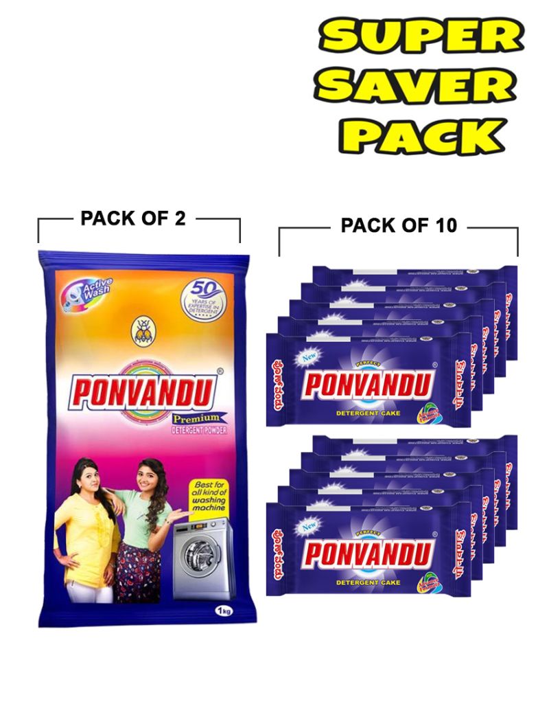 New Perfect Ponvandu Detergent Cake 140g + combo