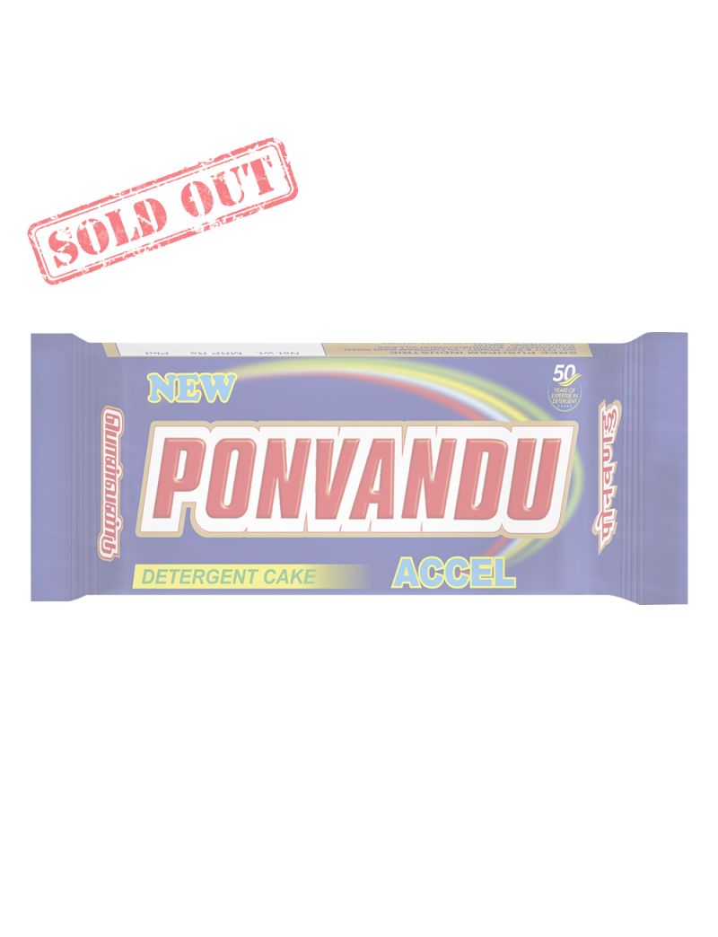 New Ponvandu Blue Accel Detergent Cake 180g